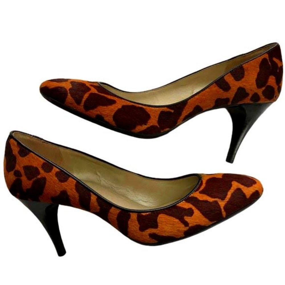 Talbots 8B Pony Animal Print Brown Leopard Shoes